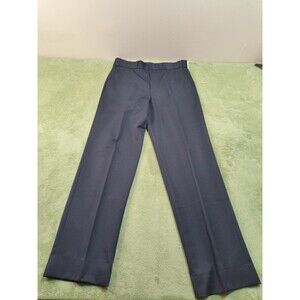 National Patrol Mens 36 Work Pants Navy Blue Style 3000-NV Flat Front Uniform